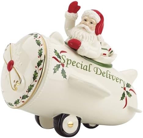Lenox 863640 Holiday Airplane Cookie Jar by Lenox