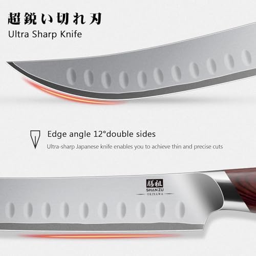 SHAN ZU Brisket Slicing Knife, 11.6 Inch Carving Knife Japanese - Image 4