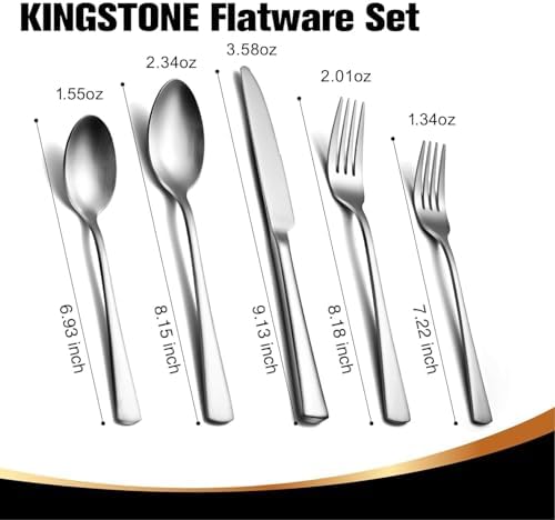 18/10 Flatware set for 2, 10 Piece Stainless Steel Silverware Cutlery Set - Image 6
