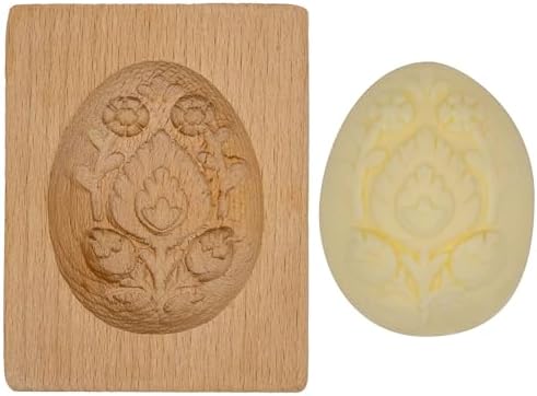 Polart, Folk Egg Butter Mold - Polish Easter Egg Wooden Mold for Dairy Making Supplies, Homemade Butter Shaper & Wood Kitchen Accessory - Table Decorations at Occasions, Party and Celebrations by Polart