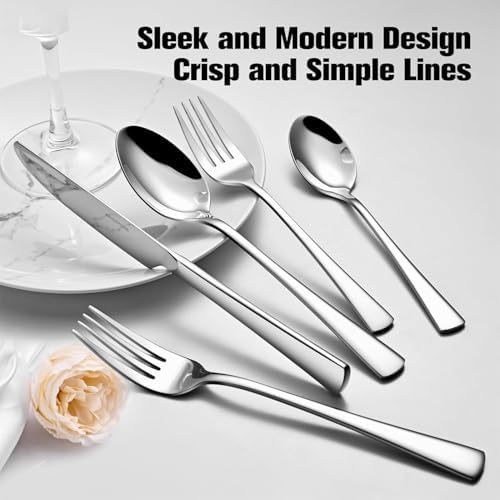18/10 Flatware set for 12, 60 Piece Stainless Steel Silverware Cutlery Set - Image 5