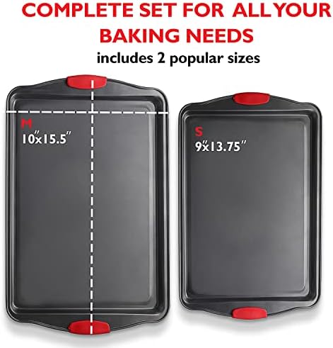 Eatex Baking Sheet Set, 2 Piece Baking Pans Set, Cookie Sheets for Baking - Image 2