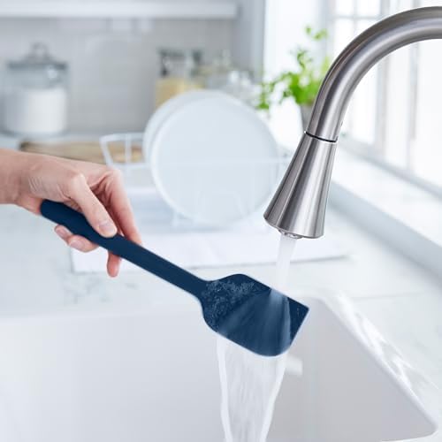 GreenPan Silicone 7 Piece Cooking Utensil Set,Ladle,Turners,Spatula,Spoons, Whisk,Flexible Nonstick Kitchen Tools Rigid Steel Core, Heat-Resistant,Anti-Slip Handle BPA-Free Dishwasher,Blue (Pack of 9) - Image 6