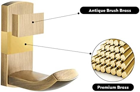WINCASE Brass Bathroom Accessories, Bath Towel Holder Antique, Towel Bar Set Toilet Paper Holder Robe Hook Brushed Brass Wall Mounted - Image 6