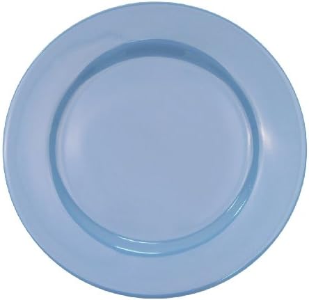 CAC China LV-8-LB 9-Inch Las Vegas Rolled Edge Stoneware Plate, Box of 24, Light Blue by CACChina