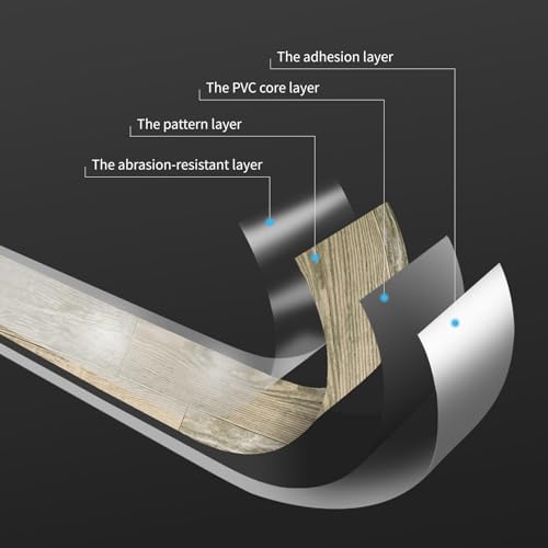 Art3d 12-Pack Peel and Stick Vinyl Floor Tiles (18 Sq.Ft), Aged Wood - Image 7