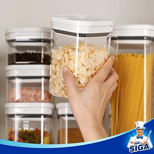 MR.SIGA 8 Piece Airtight Food Storage Container Set for Pantry Organization - Image 6
