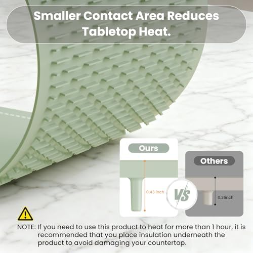 Warming Mat for Food, 36"x16" Food Warming Mat 6 Temperature & 6 Timer Settings Upgrade Graphene Fast Full Surface Heating-Versatile Food Warmer for Gatherings, Parties, Everyday Use-Slate Gray Green - Image 6