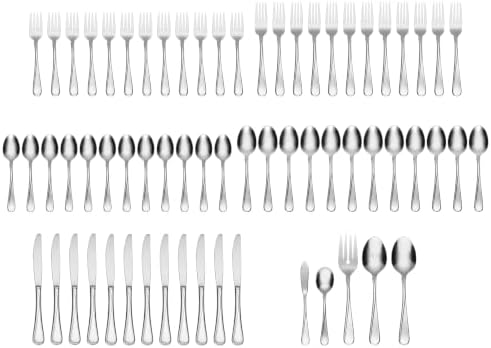 Oneida Flatware Flight Silver 18/0 Silverware Set for 12, (65-Piece) - Image 4