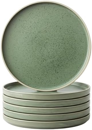 MOD Round Plate 9.25 Inch – Smoky Basil. Set of 6 by LUZERNETABLEWARE