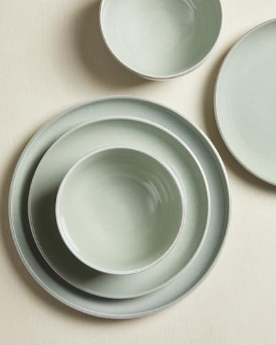 Pokini Stoneware Dinnerware Sets for 8, 24pcs Plates and Bowls Sets Dishes - Image 3