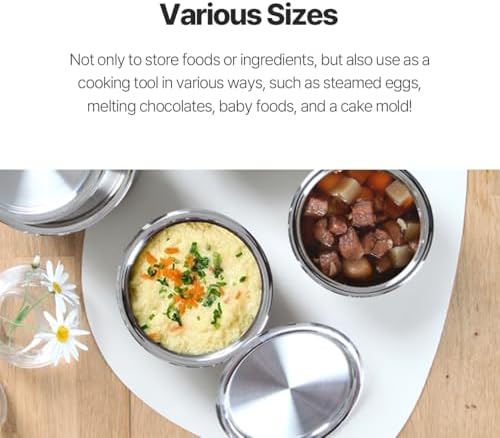 CaKE 3PCS Stainless Steel Food Storage Containers Set With Lids Canister Kitchen Appliances Dishwasher Safe Premium South Korea - Image 6