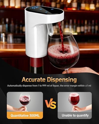 5 in 1 Wine Aerator Whiskey Dispenser,Liquor Decanter, Alcohol Pourer-White - Image 3