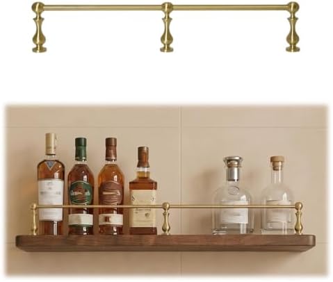 Brass Shelf Rail and Gallery Rails, Metal Floating Shelf Guard Railing by Unknown