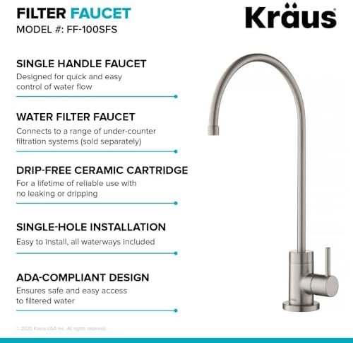 KRAUS Purita 100% Lead-Free Kitchen Water Filter Faucet in Spot Free Stainless Steel, FF-100SFS - Image 7