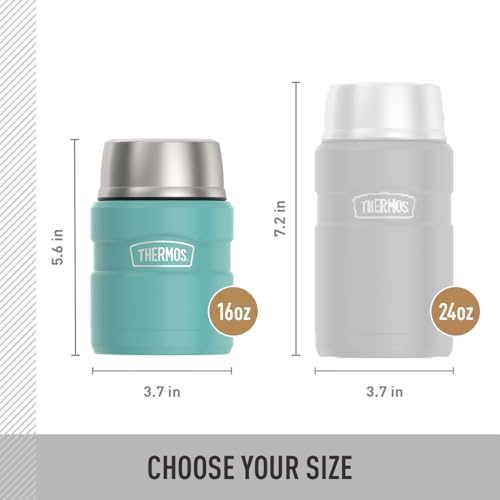THERMOS Stainless King Food Jar with Spoon, 16oz, Matte Teal - Image 5