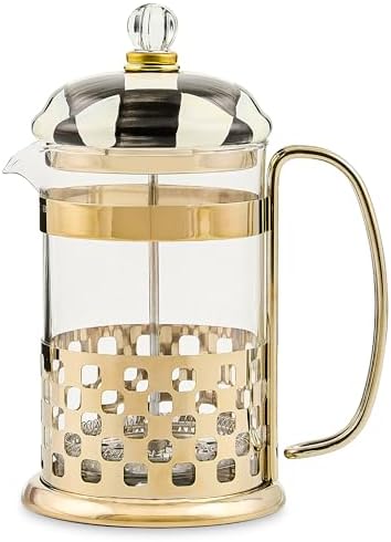 MACKENZIE-CHILDS Coffee French Press, Black-and-White Courtly Check by Unknown