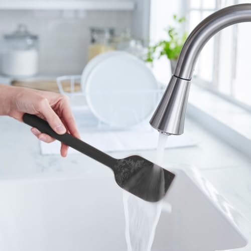 GreenPan Silicone 5 Piece Cooking Utensil Set, Slotted & Solid Spoon, Turner, Spatula, Whisk, Flexible Nonstick Kitchen Tools, Steel Core, Heat-Resistant Anti-Slip Handle BPA-Free Dishwasher Safe Gray - Image 6