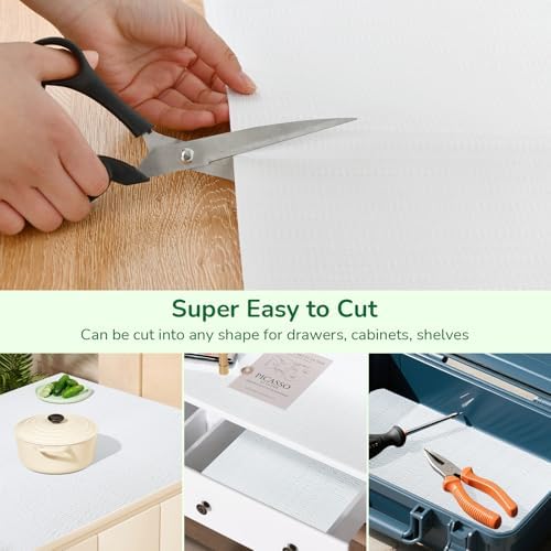 Practical White Non-Slip Shelf Liners for Kitchen Cabinets 18" x20FT - Image 5