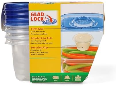 Glad GladWare To-Go Medium Rectangle Snack Containers, 24 Oz, 4 Count - Image 4