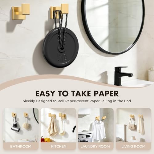 15-Pieces Gold Bathroom Accessories Set, 24 Inch Towel Bar Set - Image 5