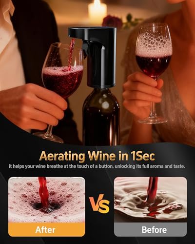 5 in 1 Wine Aerator Whiskey Dispenser,Liquor Decanter, Alcohol Pourer-Black - Image 3