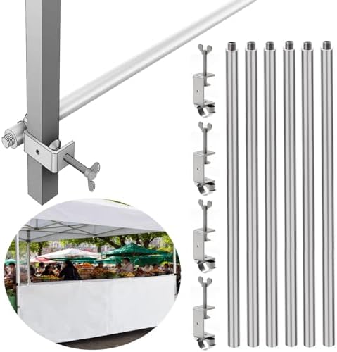 10ft Universal 3-Segment Canopy Tent Rail Bars with Frame Connectors,2-Pack - Image 6