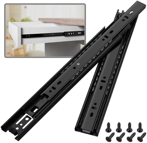 10 Pairs Full Extension Drawer Slides 22 inch Side Mount Rails by BAIDICE