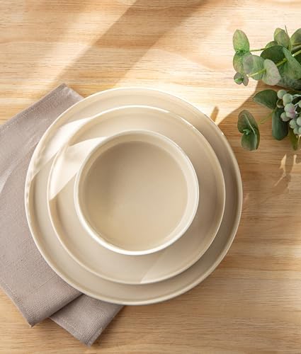 TheTerra Ceramic Dinnerware Set for 8, 24-Piece Plates and Bowls Set - Image 2