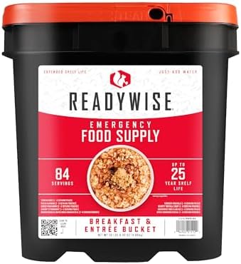 READYWISE Emergency Food Survival Supply Breakfast Bucket, 84 Servings by ReadyWise