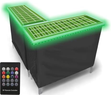 PARTYPONG Folding Portable Double Bar w/LED Lights, Wireless Remote, 2 Bar Skirts, Storage Shelf, & Carrying Case - Football by PartyPong