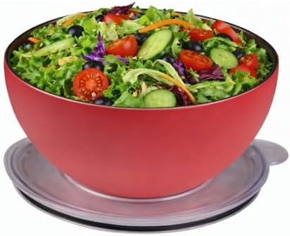 served Large Insulated Serving Bowl with Lid (100oz/3QT) - Double-Walled Stainless Steel Bowl for Hot & Cold Food - Vacuum Insulated, Spill-Resistant Thermal Bowl for Parties, Casseroles, Tailgates by served