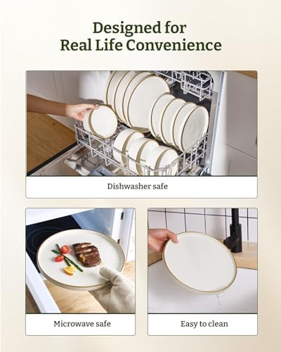 Famiware Nebula 16-Piece Stoneware Dinnerware Set with Pasta Bowls - Image 6