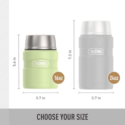 THERMOS Stainless King Food Jar with Spoon, 16oz, Matte Green - Image 5