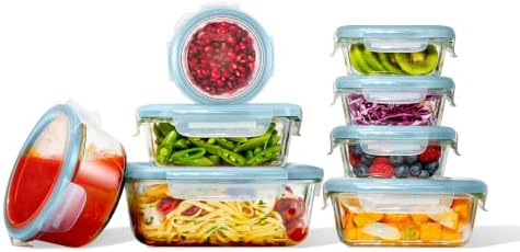 OXO Good Grips Smart Seal 16-Piece Glass Food Storage Container Set - Arctic Blue by Unknown