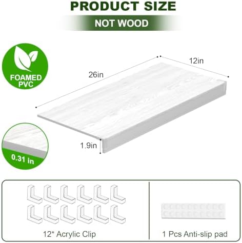 Wire Rack Covers, PVC Wire Shelf Covers for Pantry 26" W X 12" D - Image 4
