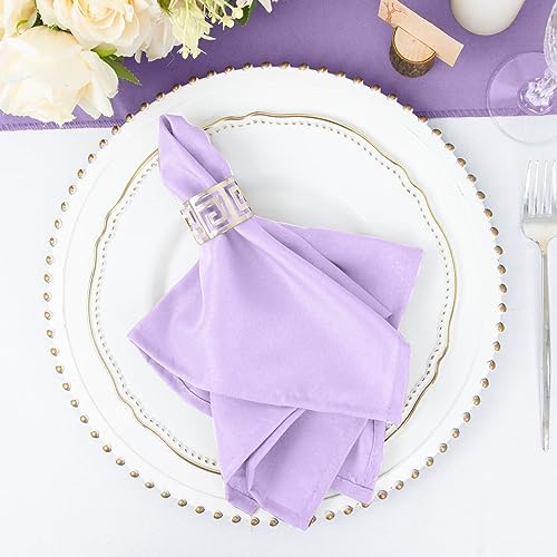 10 pcs 17-Inch Lavender Polyester Table Napkins Reusable Washable Wedding Party Dinner Linens Tableware Supplies - Image 5