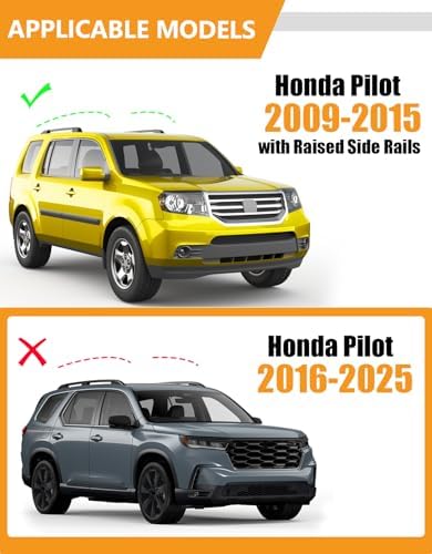 KINGGERI 300LBS Lockable Roof Rack Cross Bars for Honda Pilot 2009-2015 - Image 2