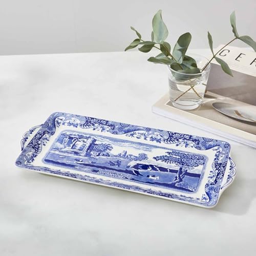 Spode Blue Italian Rectangular Sandwich Tray - Blue & White - Image 4