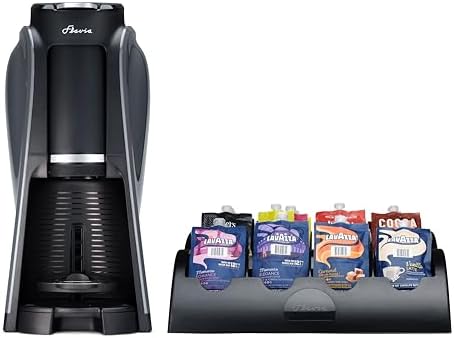 Flavia Aroma Brewer Bundle with 84 Freshpacks and 1 Merchandiser - Coffee Machine, Makes Coffee, Lattes, Tea, and other Hot or Iced Beverages, Multiple Brew Sizes, Black, Works ONLY with Freshpacks by Flavia