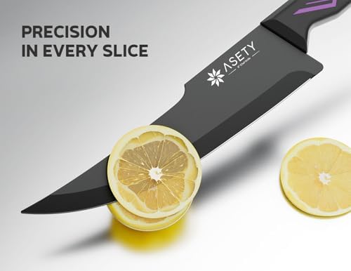 ASETY Knife Set, 15 PCS Kitchen Knife Set with Built-in Sharpener Block - Image 5