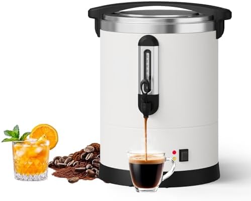 80 Cup Coffee Urn, 12 l Large Commercial Coffee Maker by PioneerWorks