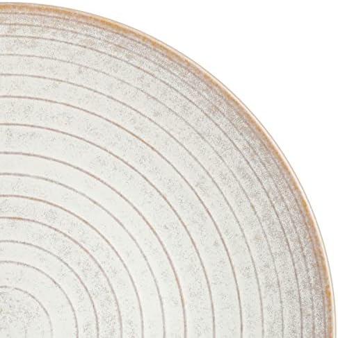 Gibson Elite 16 Piece Dreamweaver Double Bowl Terracotta Reactive Dinnerware Set - Sand Cream, Service for 4 (16pcs) - Image 7