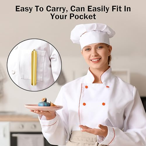 Table Crumb Sweepers, Crumbers for Servers, Bread Crumber Cleaner Stainless Steel Table Crumbers for Tablecloth in Restaurants and Homes, Servers, Waiters, Waitresses Tool Accessories (5 PACK, Gold) - Image 6