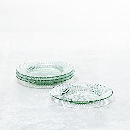Fortessa Archie Glass Salad/Dessert Plate, 8.5 Inch, Sage - Image 2