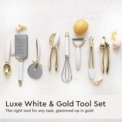 Styled Settings White and Gold Kitchen Utensils Set, 23-Piece - Image 6
