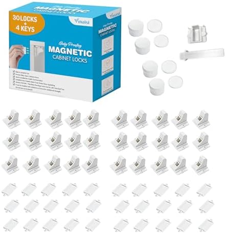 Vmaisi Magnetic Cabinet Locks for Babies (Standard, Count, 30.00) by vmaisi