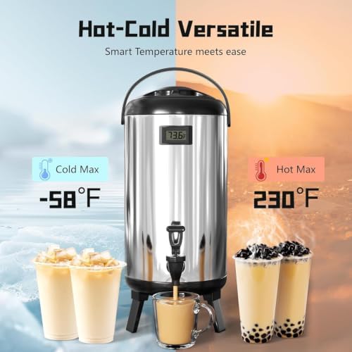 2 Pack Stainless Steel Insulated Beverage Dispenser 3.2 Gallon/12 L - Image 5