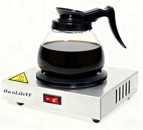 Commercial Coffee Pot Warmer 176℉, Stainless Steel Single Burner Plate by OwnLifeYFPetSupplies