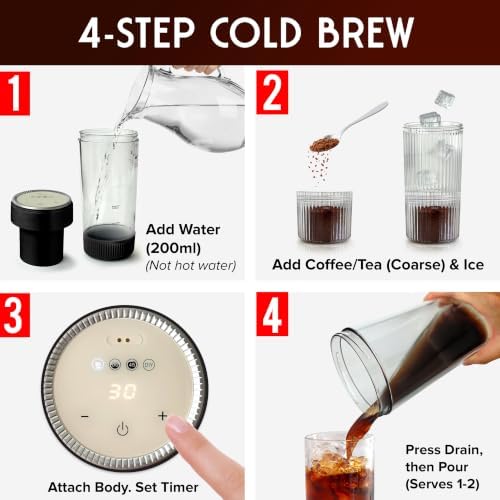 Mueller RapidBrew Cold Brew Iced Coffee Maker, Black - Image 5